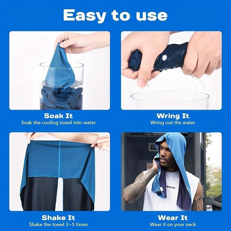 Cooling Hoodie Towel, Quick Drying Absorbent Cooling Towel, Sports Towel for Men & Women, Treadmill Sports Towel, Running Essentials