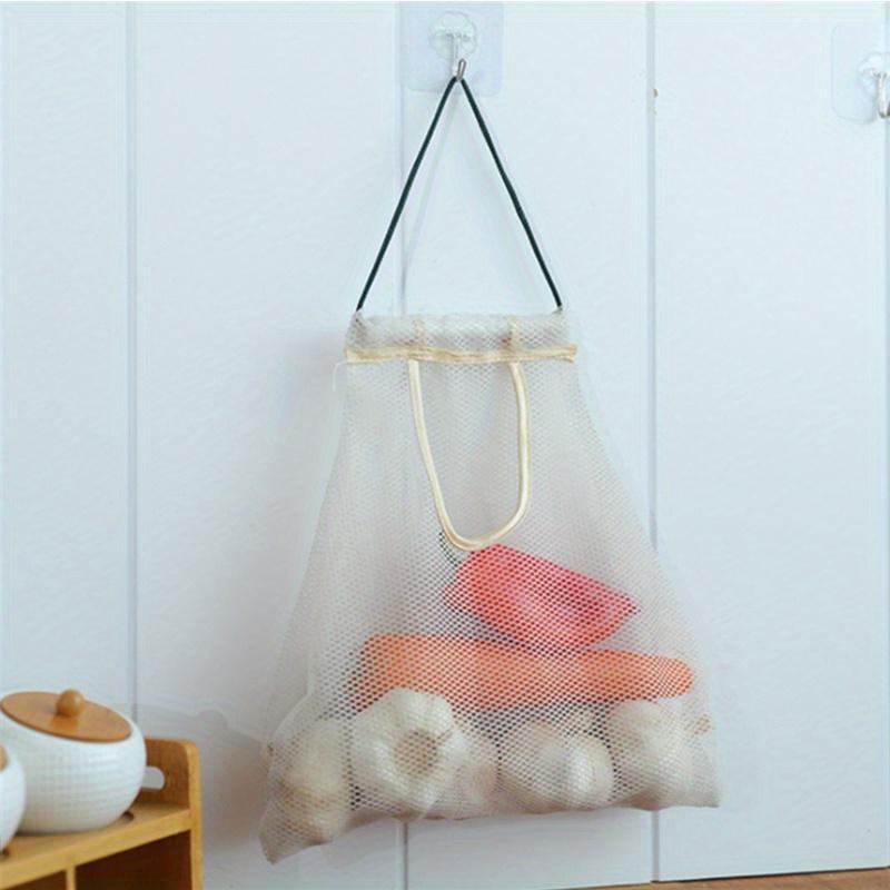 Hanging Mesh Food Storage Bag, 1 Count Reusable Food Fruit Vegetable Storage Bag, Kitchen Storage Organizer for Home Dormitory Picnic Dining Room