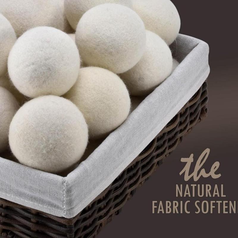 Wool Dryer Balls, Reusable Laundry Balls, Natural Fabric Softener, Reduce Wrinkles Tool, Drying Time Saving Tool, Large Drying Ball