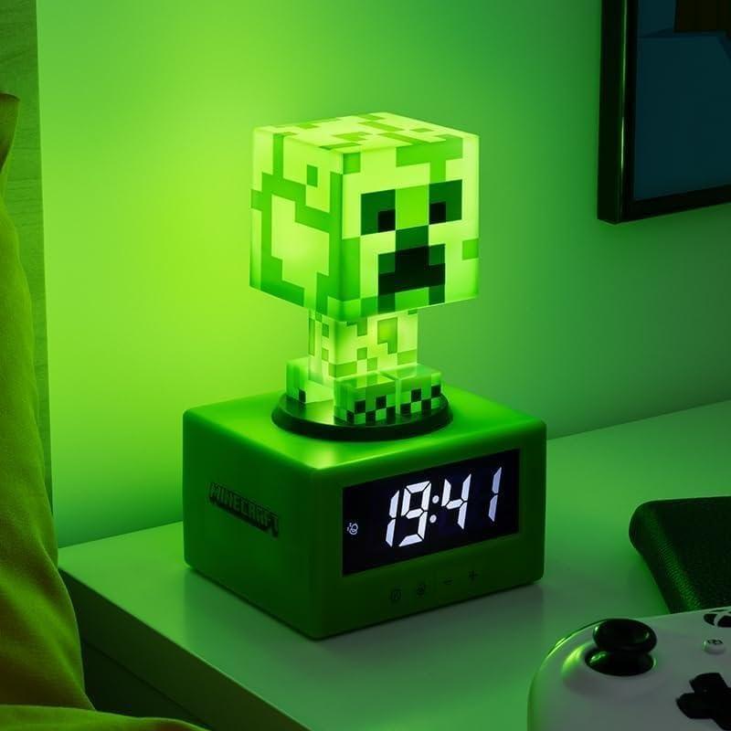 Minecraft Creeper Icon Alarm Clock - Creeper Glow Mode - Limited Edition - Perfect for Fans