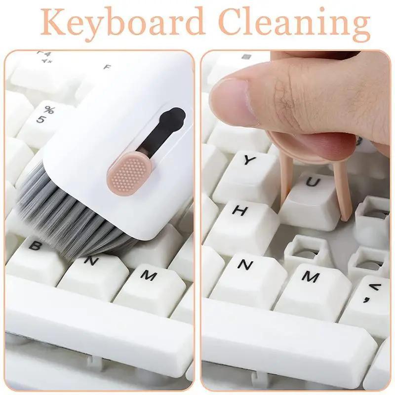 Multifunctional Cleaning Brush Kit, 1 Set 7-in-1 Portable Cleaning Pen, Multipurpose Cleaning Brush Tools for Keyboard Earphone Laptop Screen