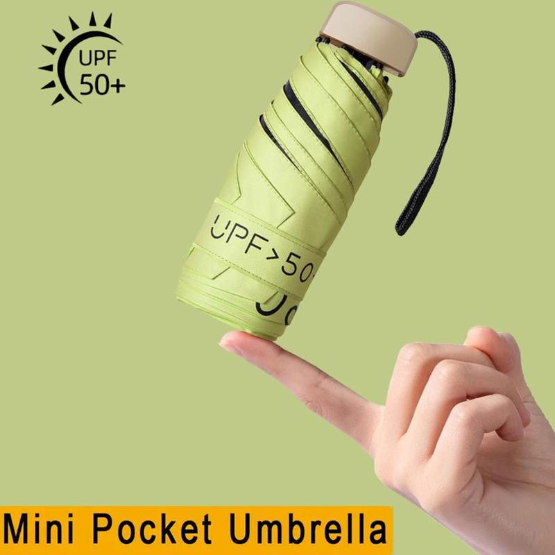 Mini 6-rib Folding Umbrella, Portable Lightweight Umbrella, Sunny and Rain Dual-use Umbrella, Foldable Umbrella for Outdoor Activities