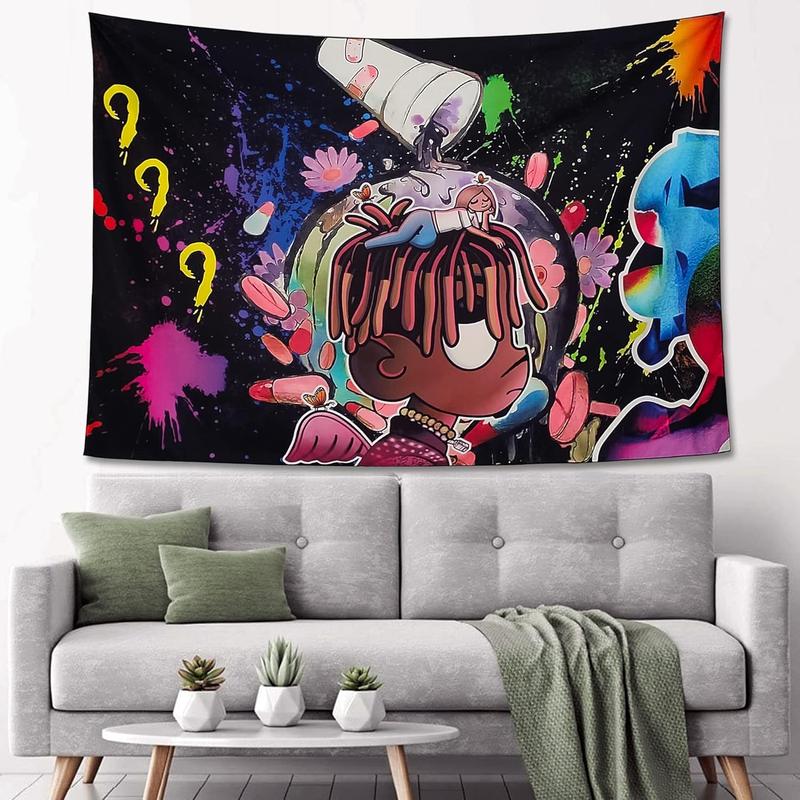 WBASHIELD Rapper Poster Tapestry Rap Music Tapestry Rapper Hip Hop Singer Album Tapestry Wall Hanging Dorm Backdrop Home Decorations for Living Room Bedroom( 60