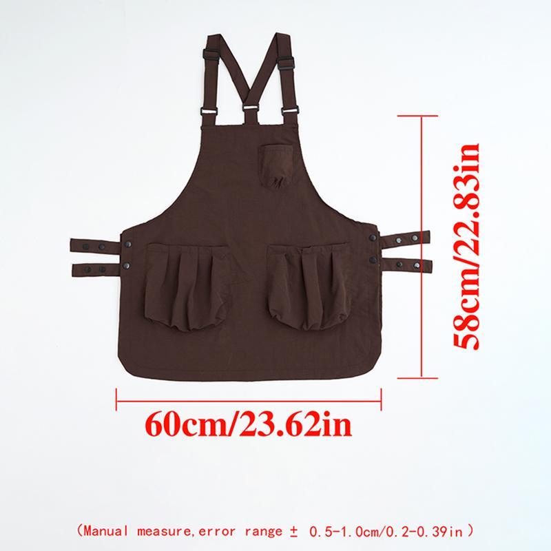 Unisex Apron with Pocket, 1 Count Solid Color Adjustable Apron, Work Apron for Restaurant, Coffee Shop, Barber, Waiter, Waitress, Home Care Supplies