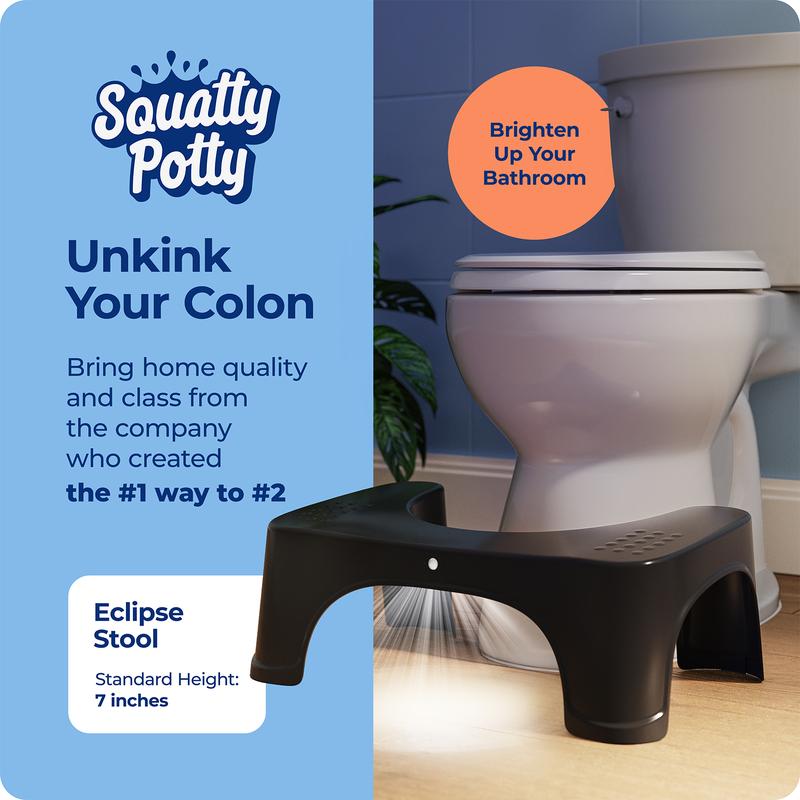 Squatty Potty - Eclipse Toilet Stool - Doctor Recommended - Relieves Bloating - Feel Lighter and Have Better Poops