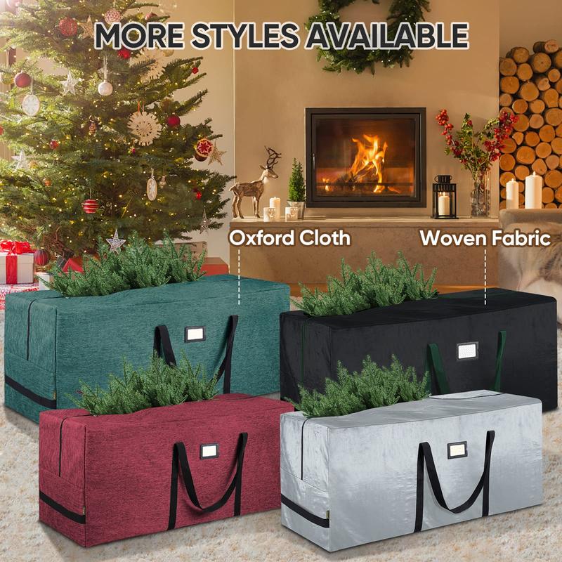 7.5 ft Extra Large Christmas Tree Storage Bag With Reinforced Handles and Dual Zippers for Wide Opening (Green)