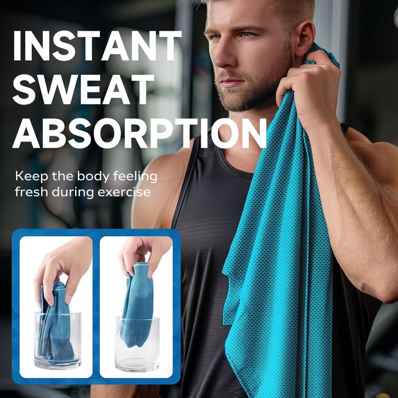 [blackfriday sale] Ice towel, soft and breathable cold towel, microfibre towel, prevent body sweat, fitness, towel. Suitable for yoga, sports, fast drying, men's and women's fitness