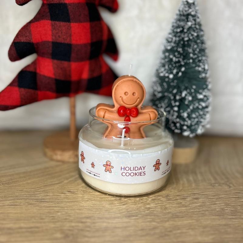 Gingerbread Man Candle Christmas soy Candle Decor Scent xmas gift