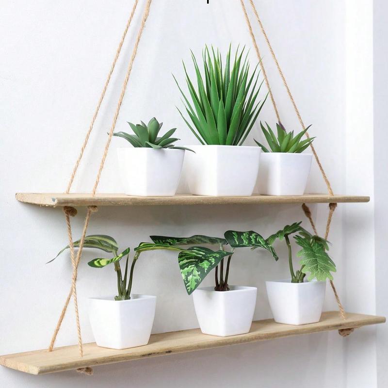 Artificial Potted Plant, 6 Counts Mini Fake Potted Plant, Decorative Plant for Home Living Room Bedroom Dining Room Garden