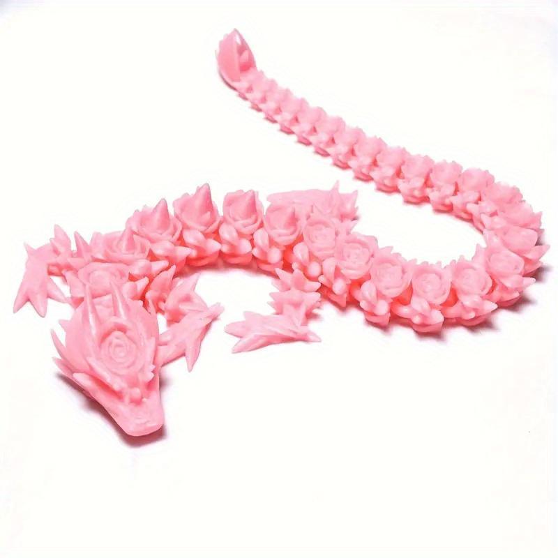 Luminous Crystal Rose Dragon, 1 Count 3D Printed Rose Dragon Necklace, Festival Decor for Home, Fun Dragon Gifts