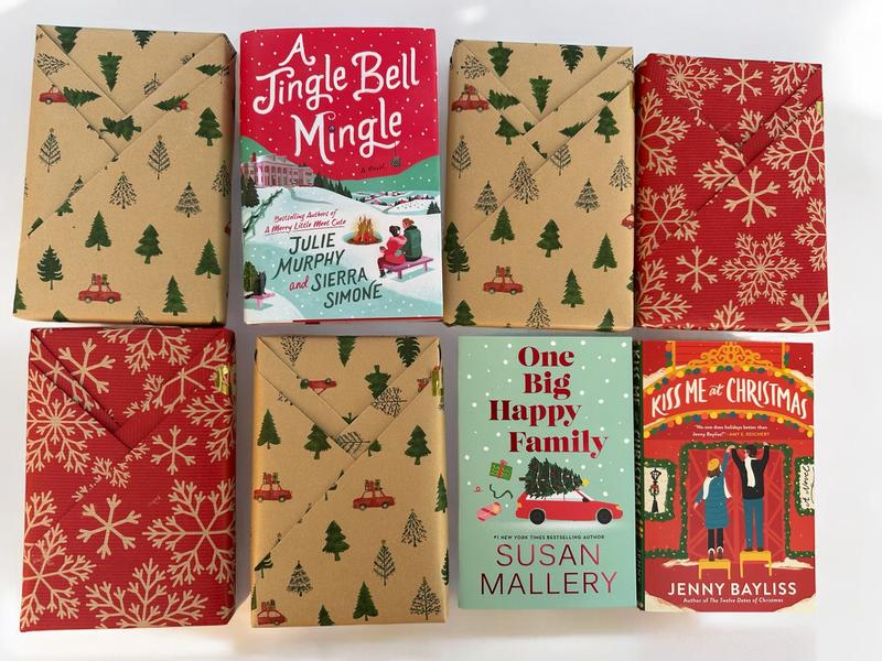 Christmas Advent Calendar Book Bundle, Gift Set Christmas Bookish Gift Bundle For Book Lover Box Sticker