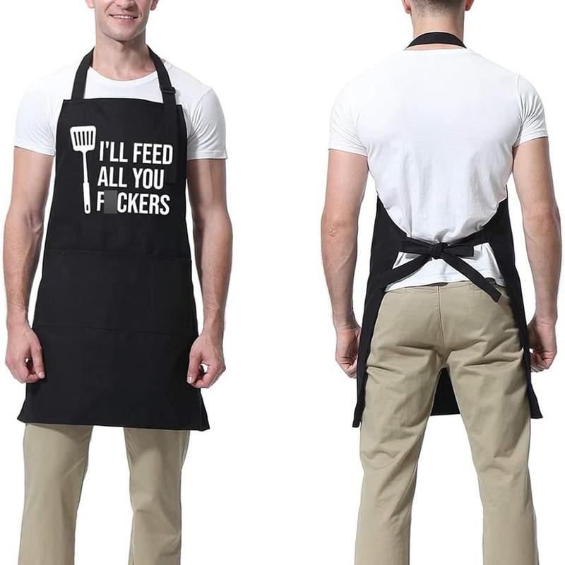 Funny Cooking Aprons for Men Women - Dad Gifts, Funny Gifts for Men, Fathers Day, Birthday Gifts for Dad Brother Boyfriend Husband - Cool BBQ Grilling Chef Apron for Men