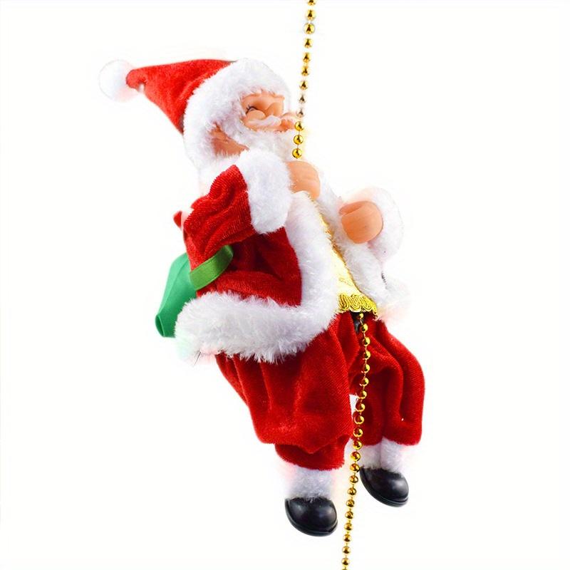 Santa Claus Climbing Bead, Electric Santa Claus Climbing Ladder, Santa Claus Doll, Christmas Tree Decoration Climbing Santa Claus Ornaments