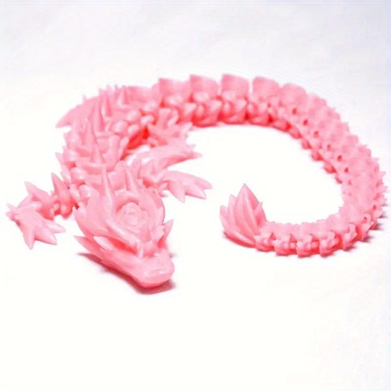 Luminous Crystal Rose Dragon, 1 Count 3D Printed Rose Dragon Necklace, Festival Decor for Home, Fun Dragon Gifts