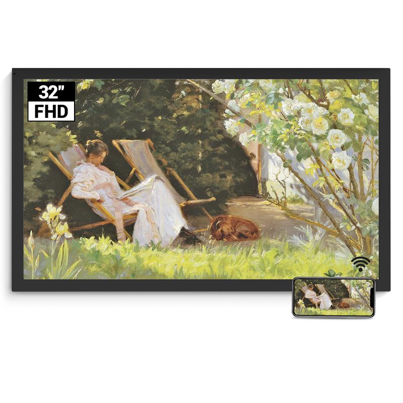 BSIMB 32 Inch Large Digital Picture Frame(Non-Touch Screen), 64GB 1920x1080 FHD WiFi Extra Large Digital Photo Frame with Remote Control, Share Pictures Videos via App Email, Auto-Rotate, Black