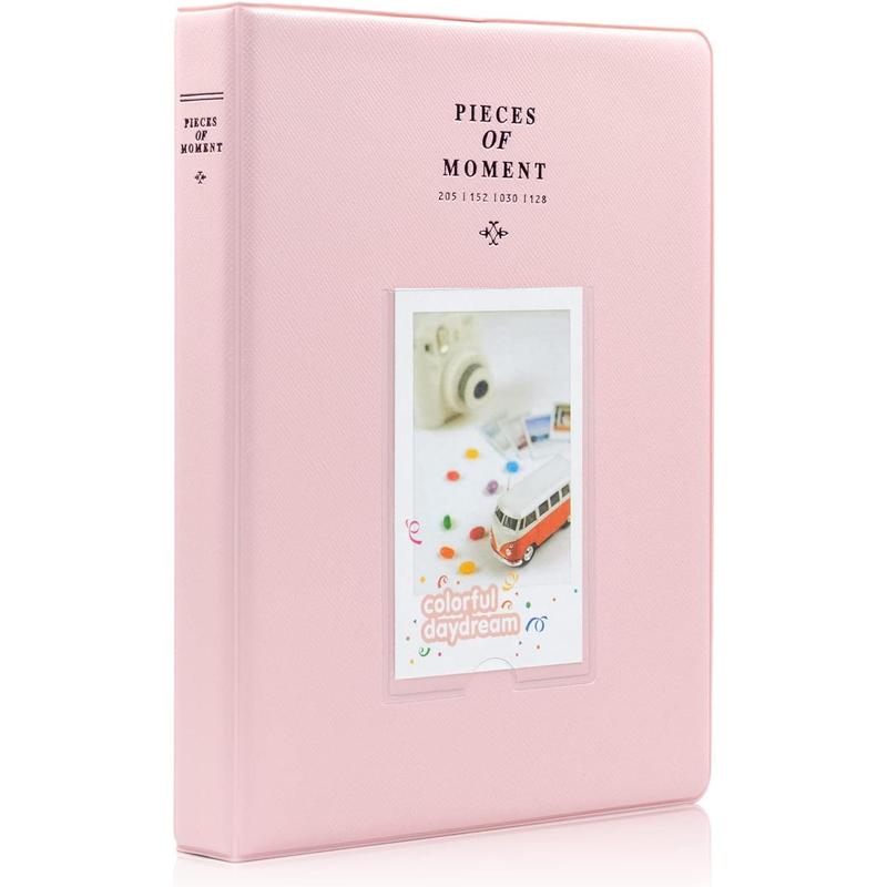 128 Pockets Mini Photo Album - Fits for Fujifilm Instax Mini 11 Mini 9 Mini 8 Mini 90 Mini 25, Polaroid Snap PIC-300, Kodak Mini 3-Inch Film(Smokey White)