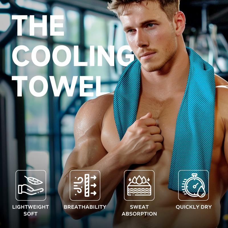 [blackfriday sale] Ice towel, soft and breathable cold towel, microfibre towel, prevent body sweat, fitness, towel. Suitable for yoga, sports, fast drying, men's and women's fitness