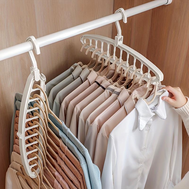 Foldable Clothes Hanger for Drying, 1 Count Multi Hole Space Saving Clothes Drying Rack, Clothes Hanger for Home, Dormitory, Laundry Room