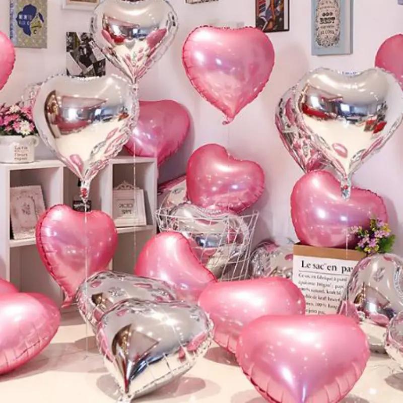 18 Inch Heart Shaped Balloon, 20pcs set Solid Color Balloon, Decoration Balloon for Proposal & Wedding & Party & Anniversary & Birthday