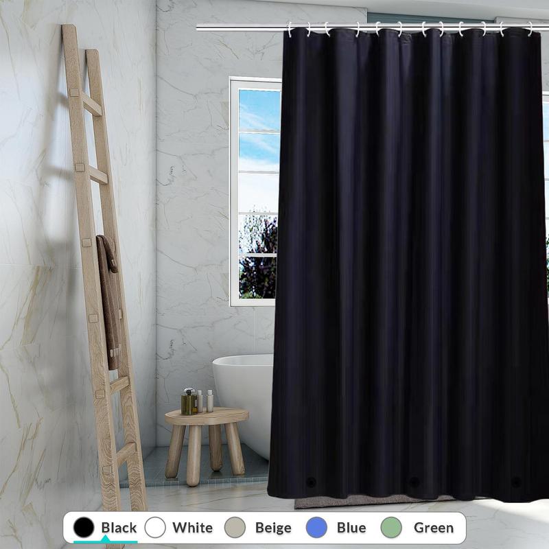 Solid Color Shower Curtain Liner, 1 Count Waterproof & Mildew Resistant Shower Curtain Liner, Bathroom Supplies