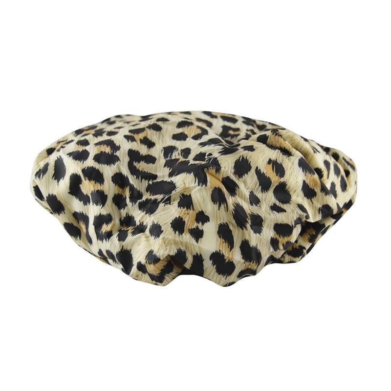 Reusable Nylon Shower Cap & Bath Cap, Reversible Oversized Waterproof Shower Caps Large Designed for All Hair Lengths Terry Lining & Elastic Band Stretch Hem Hair Hat