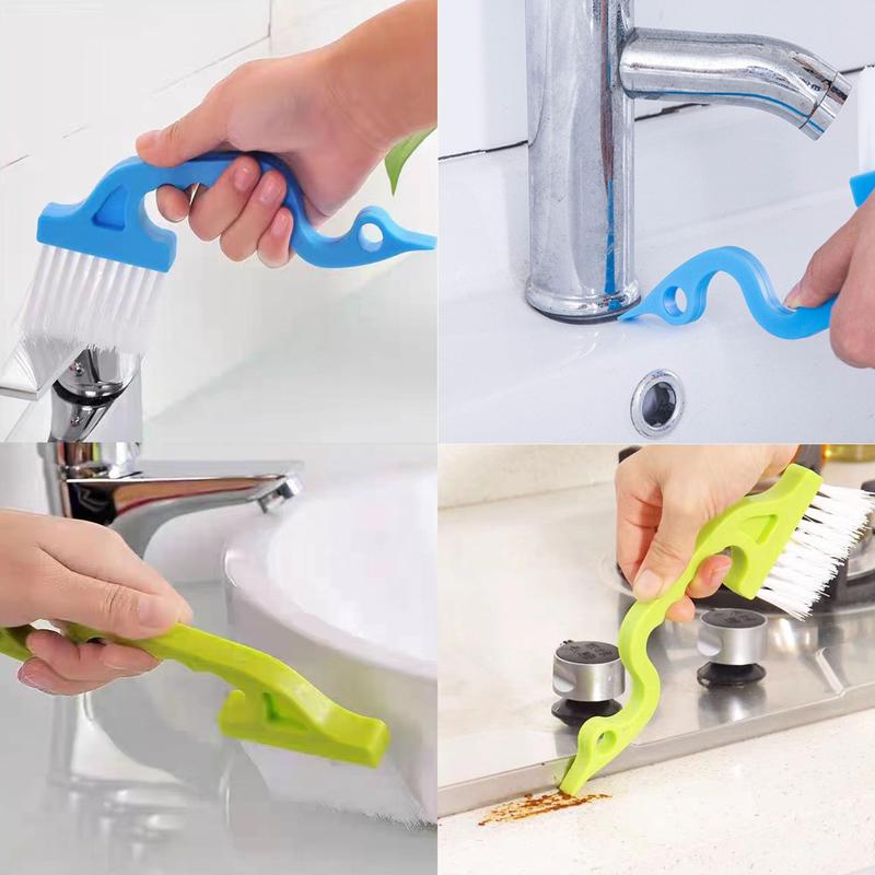 9 Pcs Hard Bristle Crevice Cleaning Brushes for Household Use, Gap Cleaning Brush Multifunctional Small Corner Cleaning Brush Set Tool for Groove Window Tracks Bathroom Kitchen all-purpose cleaner hard-bristled crevice