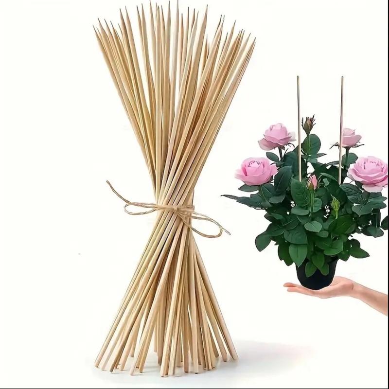 100-Piece Bamboo Sticks, 12 Inches Long