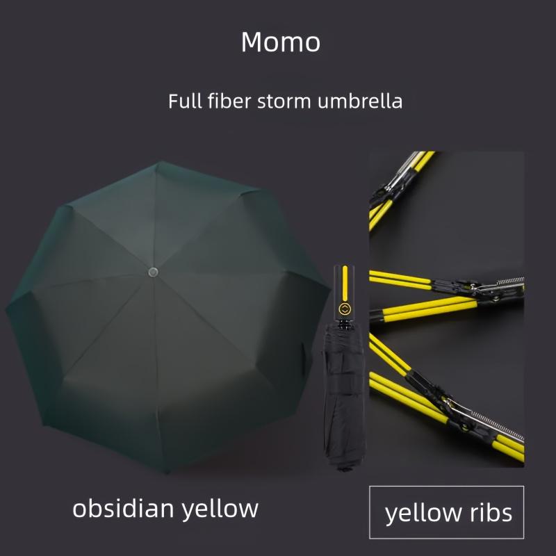 Stormproof double fiberglass special umbrella durable and sturdy rainproof fully automatic home portable lightweight folding waterproof umbrella