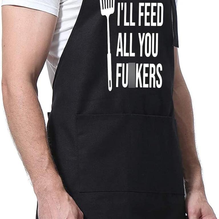 Funny Cooking Aprons for Men Women - Dad Gifts, Funny Gifts for Men, Fathers Day, Birthday Gifts for Dad Brother Boyfriend Husband - Cool BBQ Grilling Chef Apron for Men