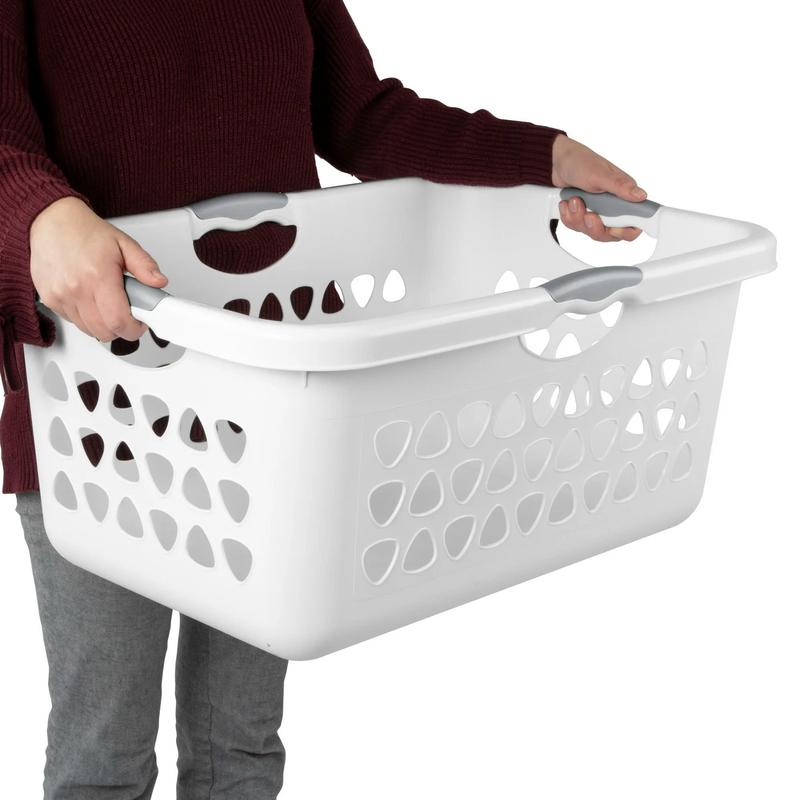 Sterilite 2 Bushel Ultra Laundry Basket Plastic, White, New