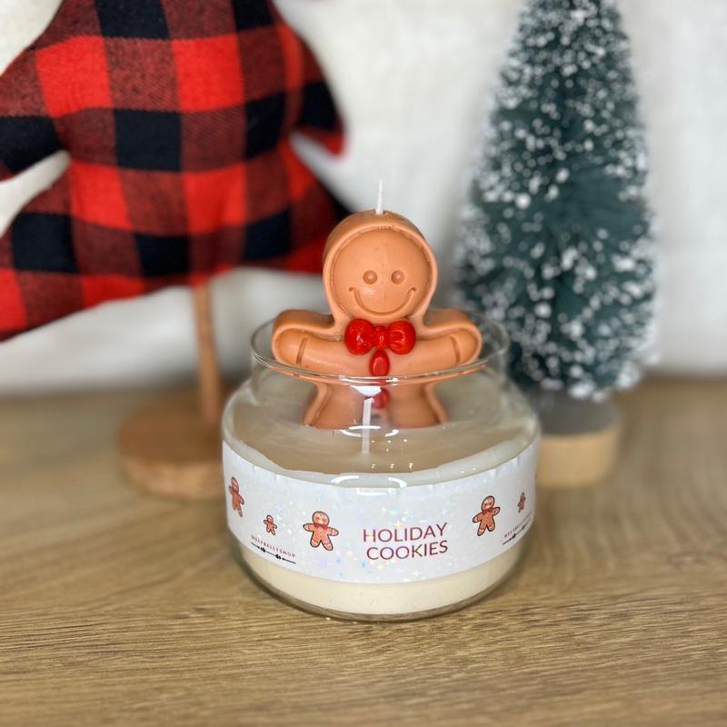 Gingerbread Man Candle Christmas soy Candle Decor Scent xmas gift