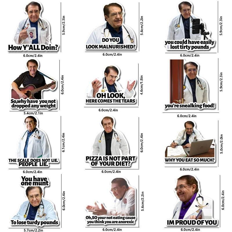 Dr. Now Funny Doctor Slogans Pattern Refrigerator Magnet, 12pcs set Creative Fridge Magnets, Kitchen Decorations