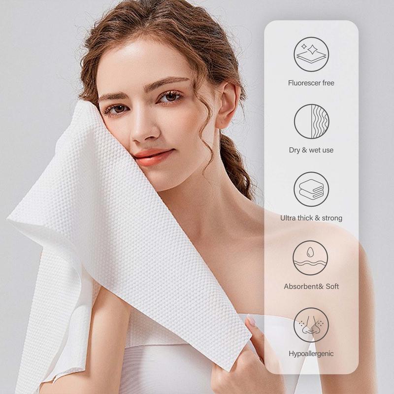 Unifree Disposable Bath Towels,For business trips, travel, gym and camping, 5 or 20 Count, Individually Packed,Portable,Thicken,Large Size(27.5“x55”)