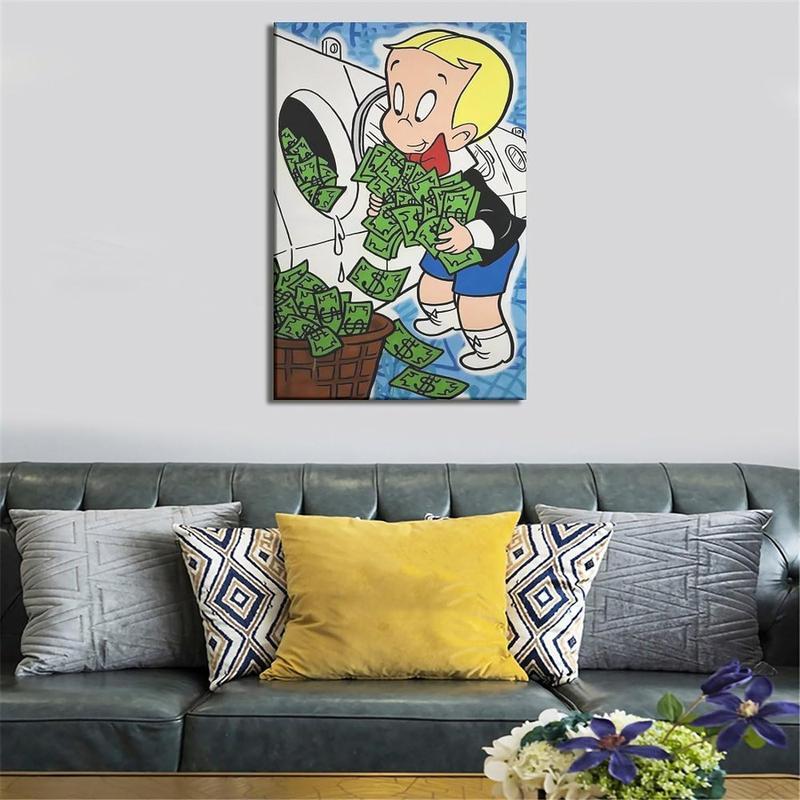 Monopoly Richie Rich Money Abstract Poster Wall Art Decor Print Picture Paintings for Living Room Bedroom Decoration - Unframe