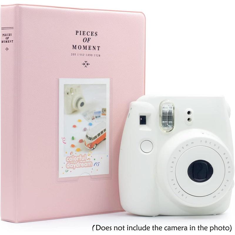 128 Pockets Mini Photo Album - Fits for Fujifilm Instax Mini 11 Mini 9 Mini 8 Mini 90 Mini 25, Polaroid Snap PIC-300, Kodak Mini 3-Inch Film(Smokey White)