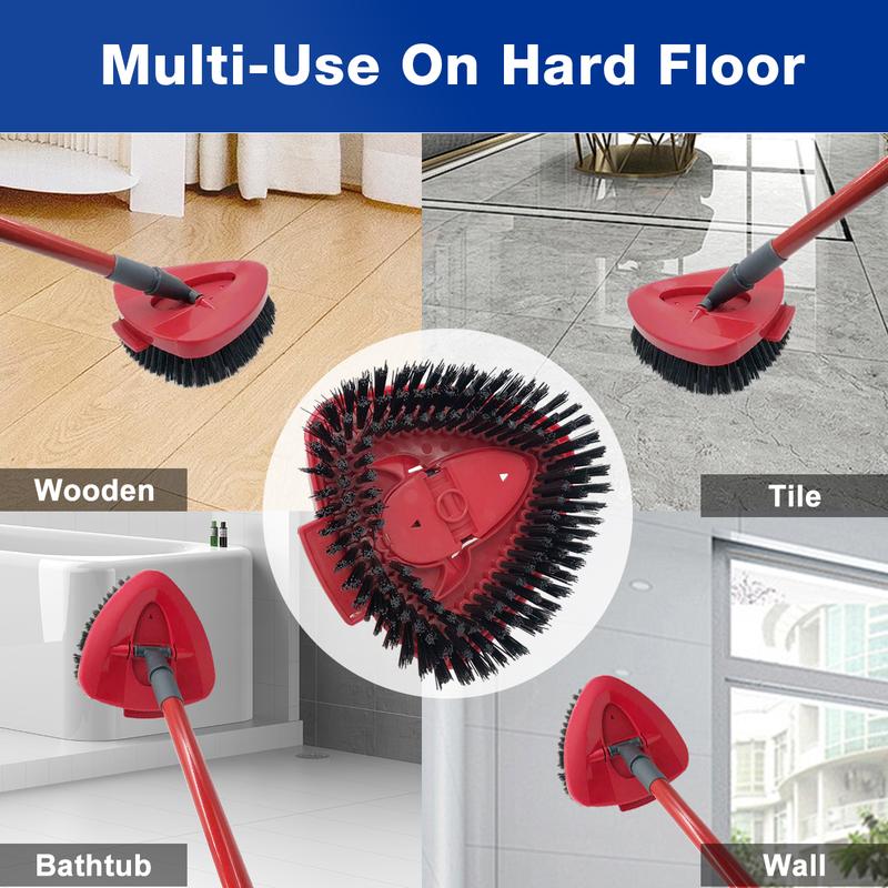 1 Count Spin Mop Replace Head Base Scrub Mop Brush Head Replacement For O-CEDAR EasyWring 1 Tank System, Shower Floor Scrubber, Hard Bristle Cleaning Brush For Bathroom Kitchen Wall Tile, Not Fit RinseClean.