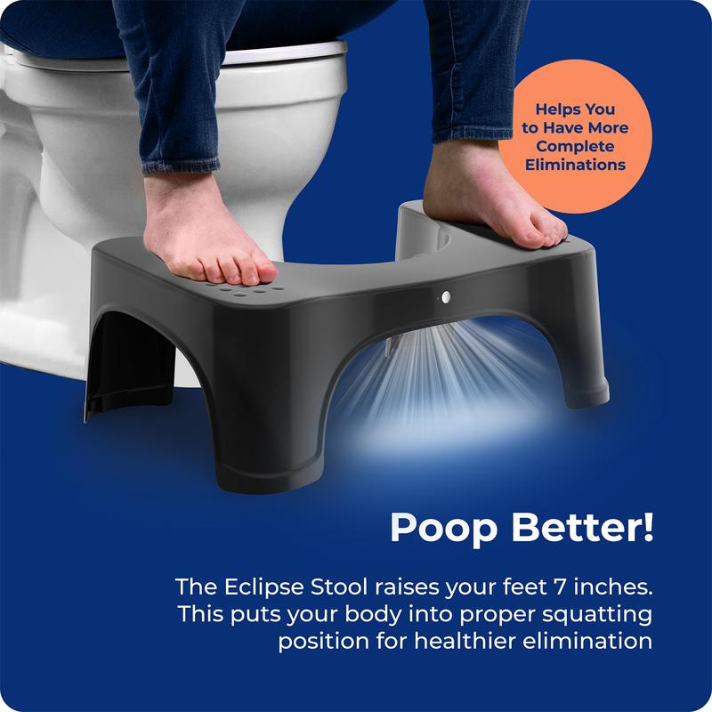 Squatty Potty - Eclipse Toilet Stool - Doctor Recommended - Relieves Bloating - Feel Lighter and Have Better Poops