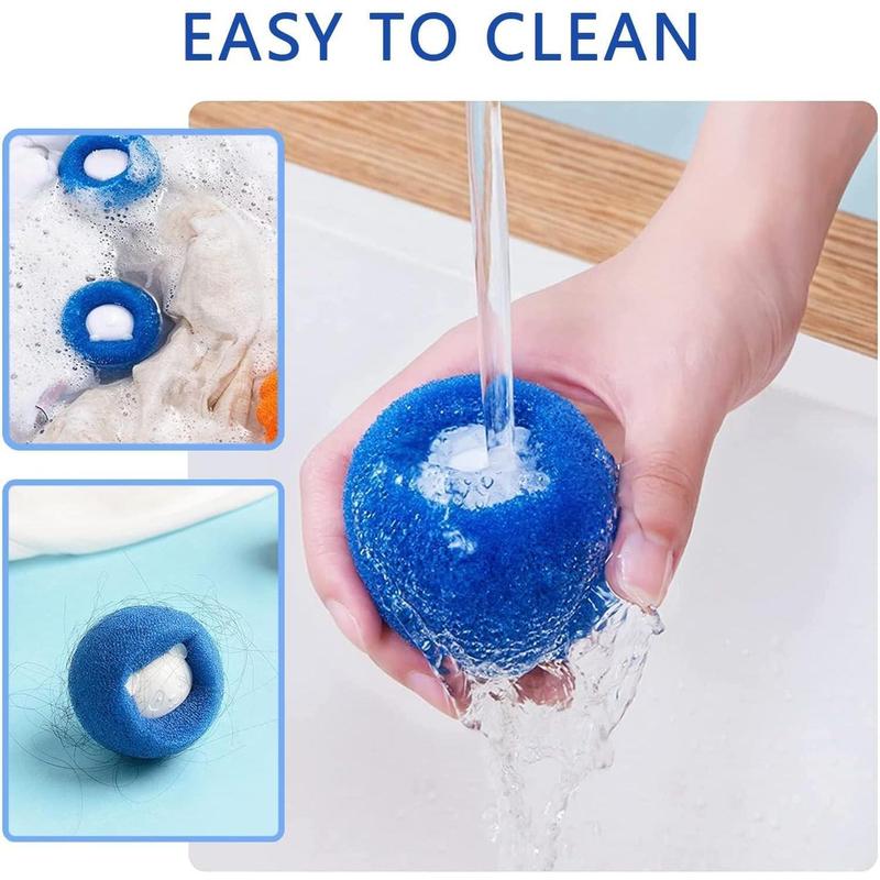 Lint Remover Washing Balls Reusable Pet Hair Catcher, Pet Hair Remover for Laundry, Washing Machine Hair Catcher Dryer Balls for Clothing Dog Cat Pet Fur Remover 9 Pcs