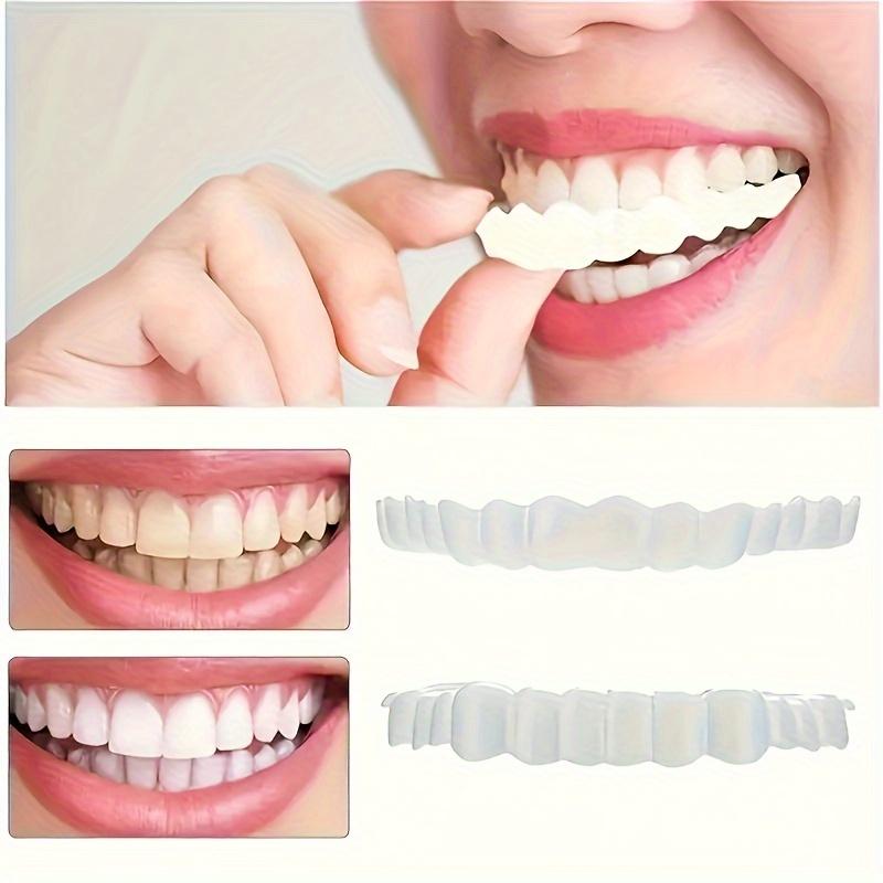 2 Confident Smile Teeth Veneers - Upper And Lower Teeth Decoration, Perfect For Halloween, Christmas, And Masquerade