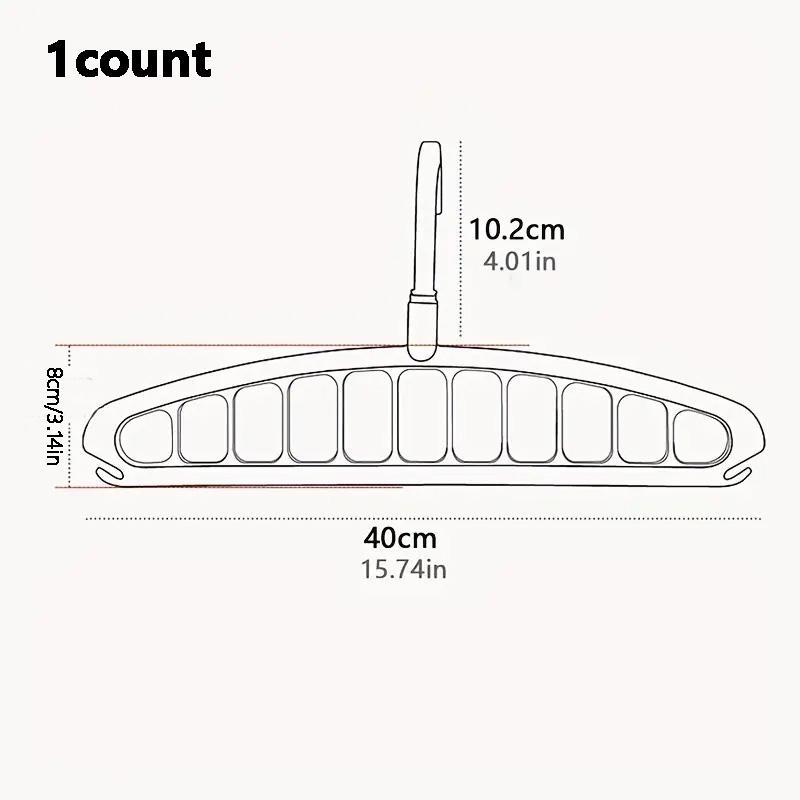 Foldable Clothes Hanger for Drying, 1 Count Multi Hole Space Saving Clothes Drying Rack, Clothes Hanger for Home, Dormitory, Laundry Room