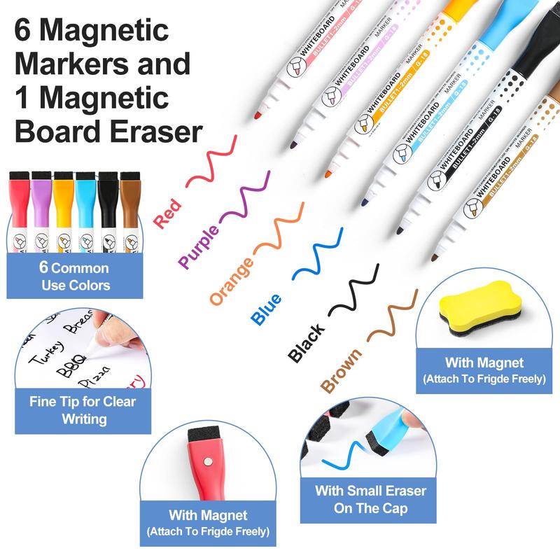 4 PACK Magnetic Dry Erase Board Sheet for Fridge, 12