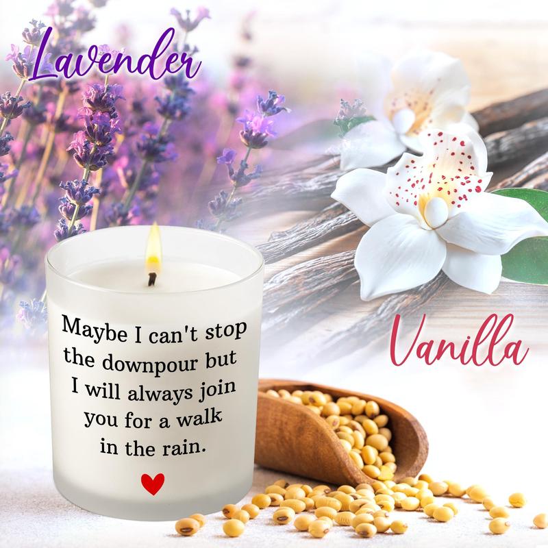 Sympathy Gifts for Women - Christmas, Encouragement, Self Care Gifts for Her, Thinking of You, Friends Gifts - Vanilla Lavender Scented Candle 10 Oz