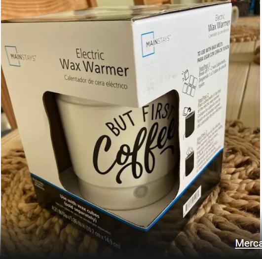 Electric But First Coffee Ceramic Wax Warmer, Single Pack Decor Ornaments Freshener Scent