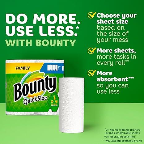 Paper Towels, White, 8 Family Rolls = 20 Regular Rolls