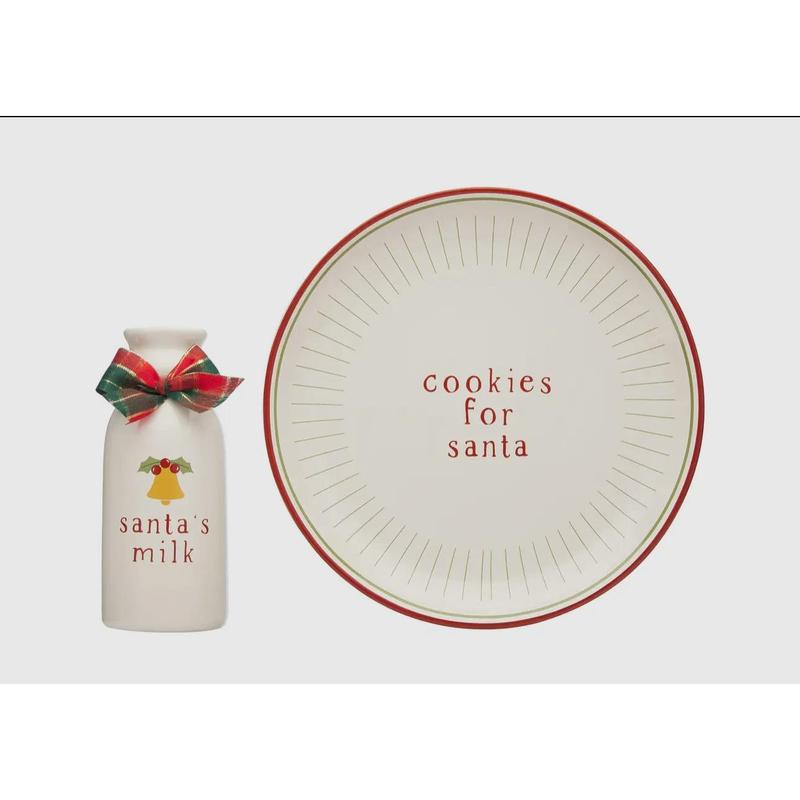 Santa’s Christmas Milk and Cookie Set