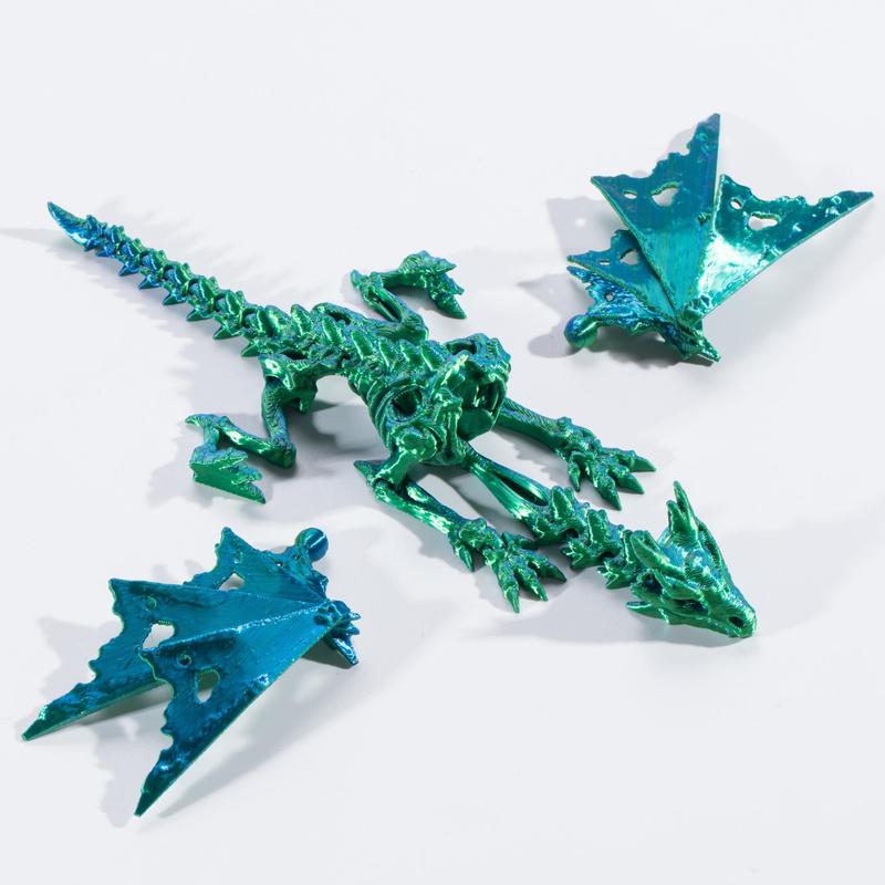 3D Printed Wraithwing Dragon Model (1 Count), Creative Dragon Model Fidget Toy, Desktop Ornament for Home Office Decor