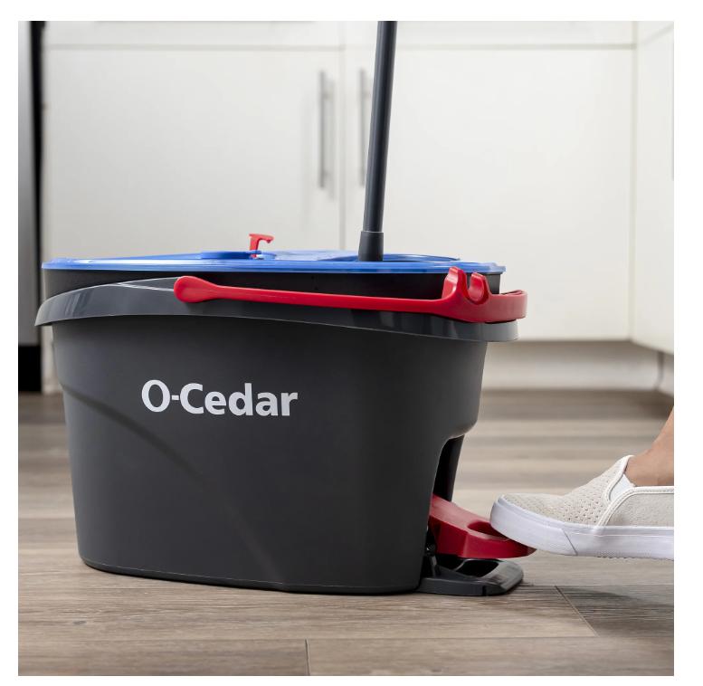 O-Cedar RinseClean Clean Water Spin Mop and Bucket System  Clean with Clean Water  Removes 99% of Bacteria