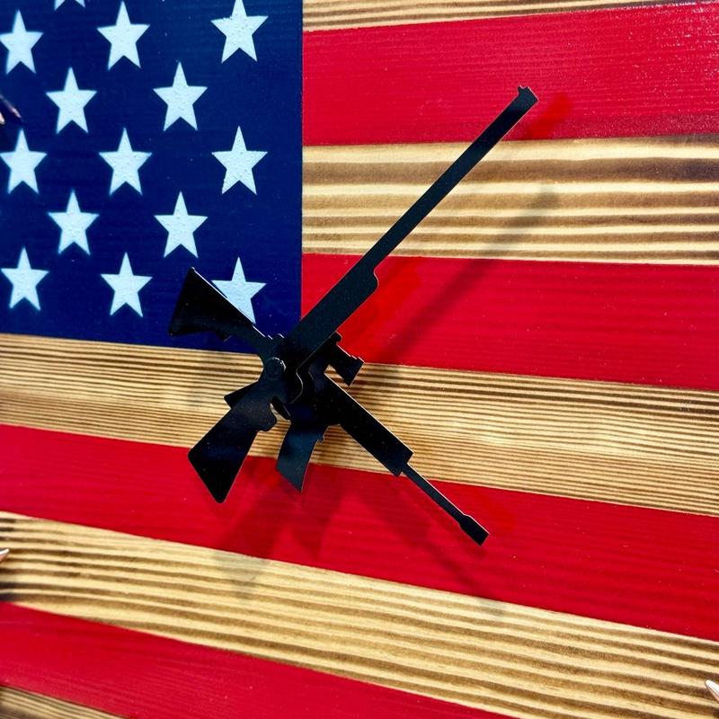 American flag clock