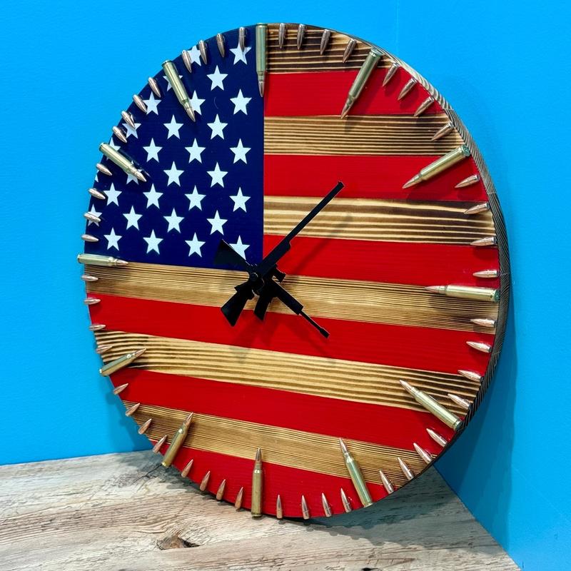 American flag clock