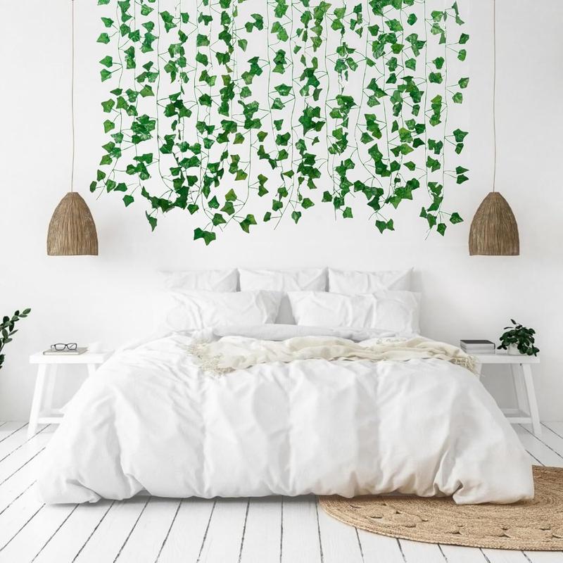 Fake Vines for Room Decor(12 Pack 84 Feet) Aesthetic Artificial Plant Ivy Leaves Hanging Greenery Garlands for Home Bedroom Wall Wedding Christmas Party Office Patio Outdoor Garden Décor No Brand